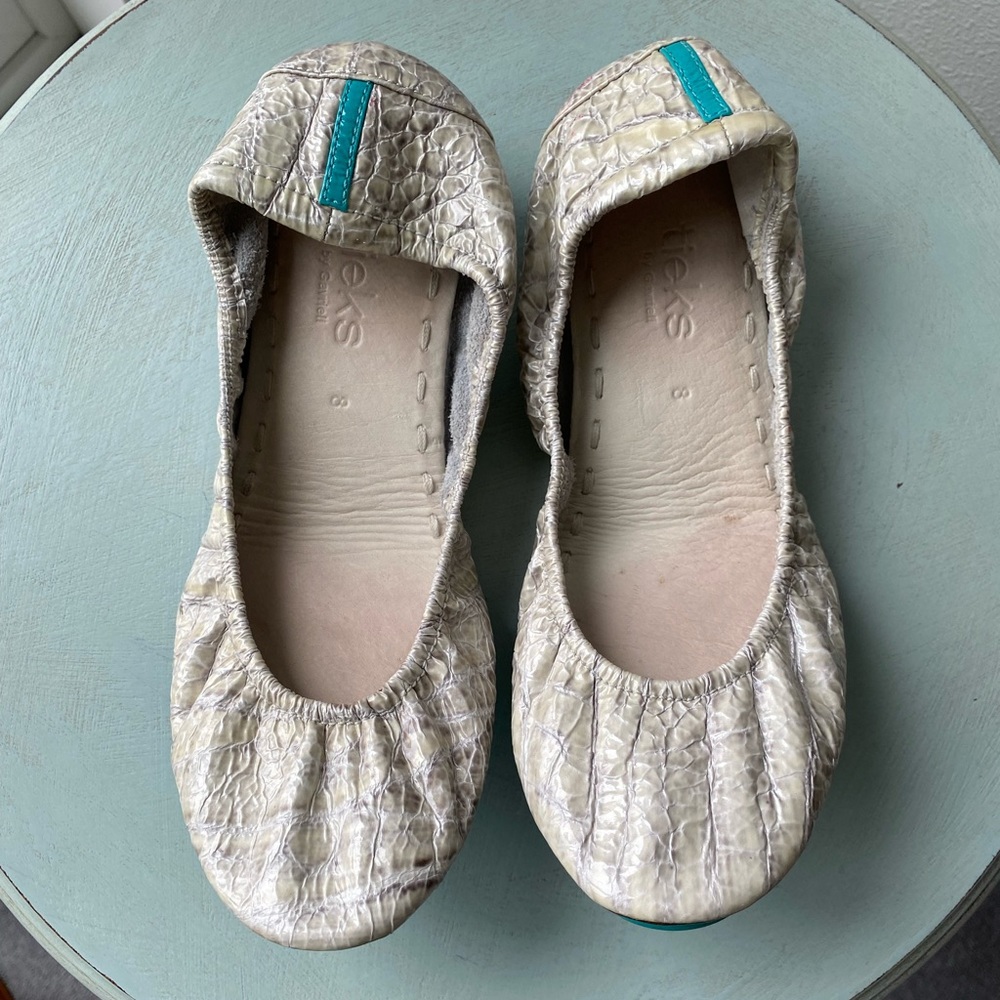 Tieks Cream Snakeskin